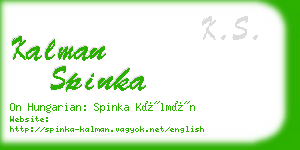 kalman spinka business card